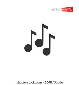 Music Notes and Melody Icon Design Vector