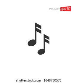 Music Notes and Melody Icon Design Vector