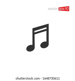 Music Notes and Melody Icon Design Vector