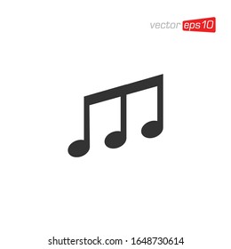 Music Notes and Melody Icon Design Vector