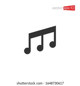 Music Notes and Melody Icon Design Vector