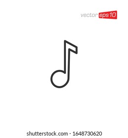 Vektorillustration für Musikhinweise und Melody-Icon-Design