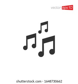 Music Notes and Melody Icon Design Vector