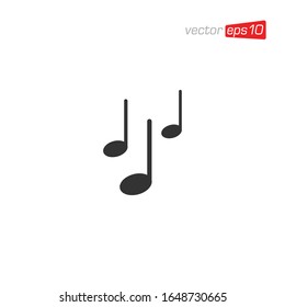 Vector de diseño de iconos melodías y notas de música