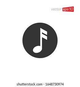 Music Notes and Melody Icon Design Vector