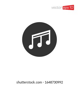 Vektorillustration für Musikhinweise und Melody-Icon-Design