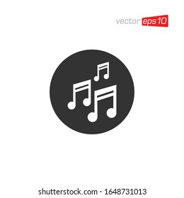 Vektorillustration für Musikhinweise und Melody-Icon-Design