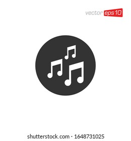 Vector de diseño de iconos melodías y notas de música