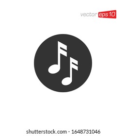 Music Notes and Melody Icon Design Vector