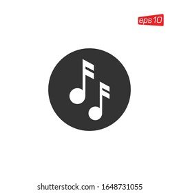 Music Notes and Melody Icon Design Vector