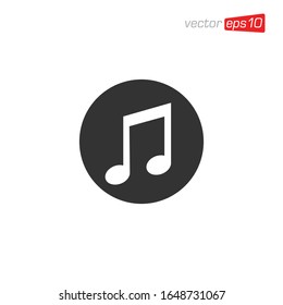 Vektorillustration für Musikhinweise und Melody-Icon-Design