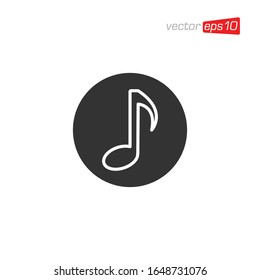Vektorillustration für Musikhinweise und Melody-Icon-Design