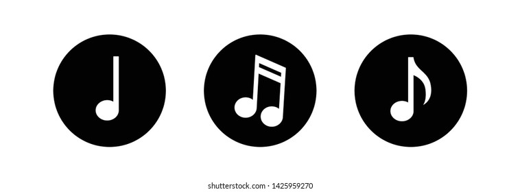 Music notes, melody, song or tune, flat vector icon for musical apps and websites.