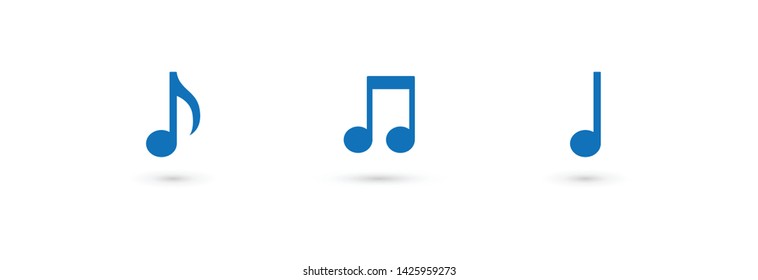 Music notes, melody, song or tune, flat vector icon for musical apps and websites.