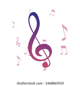 music notes melody symbol background