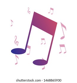 music notes melody symbol background