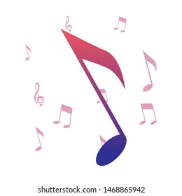 music notes melody symbol background