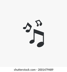 music notes melody vector icon
