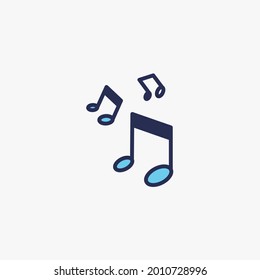 icono del vector melody notes