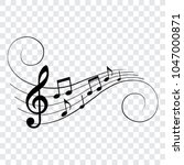 Music notes, musical design element, isolated, vector illustration.