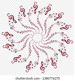 Music notes  musical design element  isolated  vector illustration. - Vector