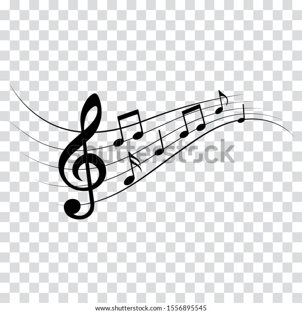 Music notes, musical design elements\
isolated vector\
illustration.