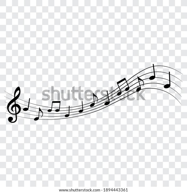 Music notes, musical design elements\
isolated vector\
illustration.