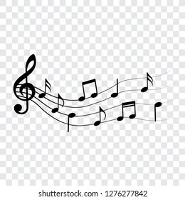 Music notes, musical design, vector illustration.