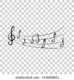 Music notes, musical design, vector illustration.