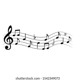 Music Notes Musical Design Vector Illustration Stock Vector (Royalty ...