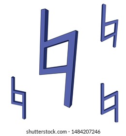 Music notes, musical signs in vector, in different projections, isolated on white background - vector illustration