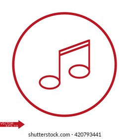 Music notes. Music note symbols.