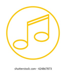 Music notes. Music note symbols.
