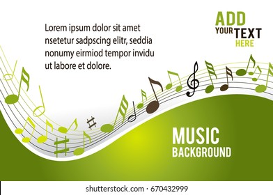 Music notes on a color background