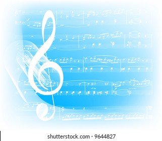 Music Notes On Sky Vector Stock Vector (Royalty Free) 9644827 ...