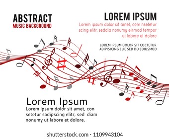Music notes on a solide white background