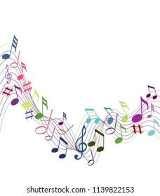 Music Notes On Solide White Background Stock Vector (Royalty Free ...