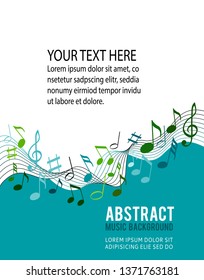 Music notes on a solide white background