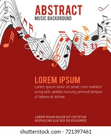 Music notes on a solide white background