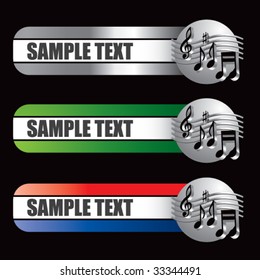 music notes on specialized banners