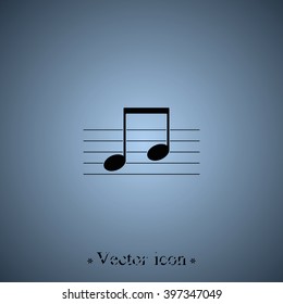Music notes on staff.