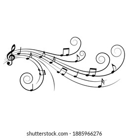 Clef Music Notes Black Art Stock Vector (Royalty Free) 152099816