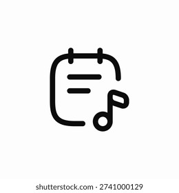 music notes page icon sign vector