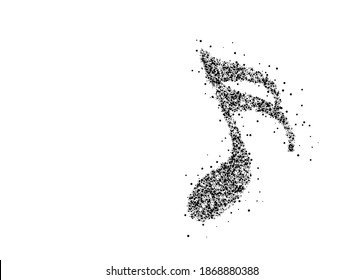 Music notes Particle Design Icon, vector illustration