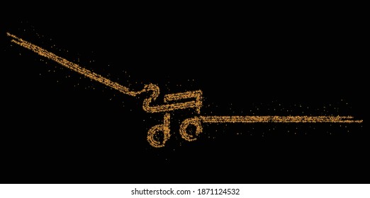 Musik-Noten Particultymbol, Vektorgrafik