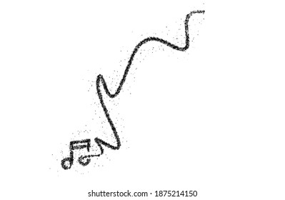 Music notes Particle Design Icon, vector illustration