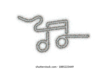 Music notes Particle Design Icon, vector illustration