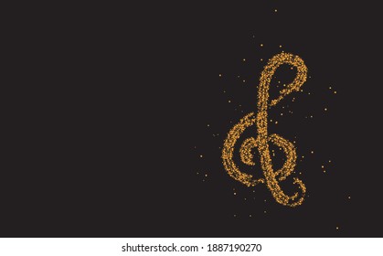 Music notes Particle Design Icon, vector illustration