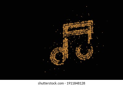 Music notes Particle Design Icon, vector illustration