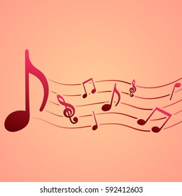 music notes pink